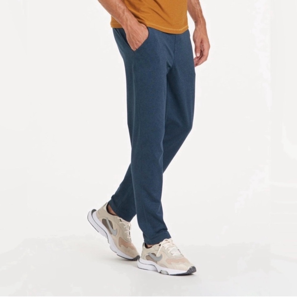 Vuori Ponto Pant Med Blue Athleisure Casual Lounge Activewear Travel Athletic